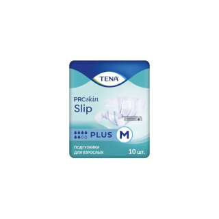 Подгузники для взрослых Tena Slip Plus Medium, объем талии 70-120 см, 10 шт.
